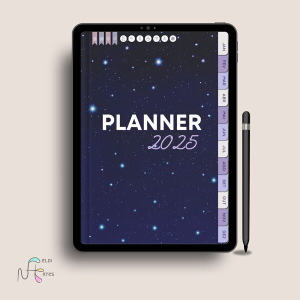 Planner Digital 2025 - Coleção Galáxia - Noite Estrelada